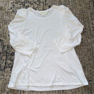 Pomander place puff sleeve white blouse XXL